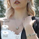 Infinity Love Heart Necklace, Birthstone Necklace for Women, Jewelry for Women with Healing Crystals, Allergy Free Pendant Necklace-13c-Protection-Crystal Black-2