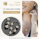 Infinity Love Heart Necklace, Birthstone Necklace for Women, Jewelry for Women with Healing Crystals, Allergy Free Pendant Necklace-14-Power-Golden Yellow Shade-3