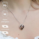 Infinity Love Heart Necklace, Birthstone Necklace for Women, Jewelry for Women with Healing Crystals, Allergy Free Pendant Necklace-15-Stress Relief-Dark Topaz Brown-2