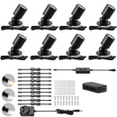 Dimmable LED Mini Spotlight, 12V CCT 2700K-6000K, Adjustable for Display, Cabinet, Showcase, Artwork, 360° Rotatable Accent Lighting, Surface Mount with Slider Dimmer & Adapter (CCT, 8Pack)-1
