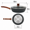 28cm PFOA Free Non-Stick Saute Pan with Lid, Marble-Effect Non-Stick Coating, Induction Compatible, Soft-Touch Handle, Dishwasher Safe-12