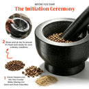 Granite Mortar and Pestle Set, 480ml Heavy Duty Stone Grinder Bowl with 15.5cm Pestle, Dark Grey, Manual Spice Grinder for Guacamole, Salsa, Pesto, Herbs, Spices, Nuts & Seeds-6
