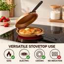 Double-Sided Non-Stick Frying Pan, Flip Pancake Pan with Heat-Resistant Handle for Eggs, Pancakes & Toast, Gas Electric & Ceramic Stoves-2