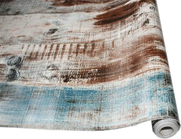Self Adhesive Vinyl Wallpaper For Furniture Countertop Brown wood grainPattern Decorative Sticker,0.45*6M