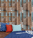 Self Adhesive Vinyl Wallpaper For Furniture Countertop Emerald green brown wood grain Pattern Decorative Sticker,0.45*6M-3