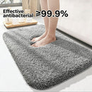Ultra-soft and absorbent bathroom mat | 3.5cm thick, antibacterial and non-slip TPR material, machine washable, quick-drying, suitable for showers, bathtubs and entryways (brown,19.69*31.5in)-2