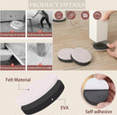 Furniture Risers - 16 Pieces - Furniture Riser Set - Bed Riser - Adjustable Furniture Legs - Furniture Coasters - Furniture Felt - Strong Space-Saving Riser - Felt Pads - Self-Adhesive - Anti-Slip - Floor Protection - Furniture Elevation - Bed Risers-4