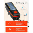 Bike Horn Headlight Solar/USB Dual Charging Bike Horn Light High Brightness Bike Headlight Waterproof Bike Horn Light Ideal for Mountain and Road Night Riding Essential Gear for Night Cycling-4