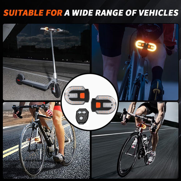 4Pcs Turn Signals for Bicycles with Alarm, USB Charging Remote Control Split/Integrated Bike Tail Light Rear Lights Can be Mounted on Front and Rear of Bicycle