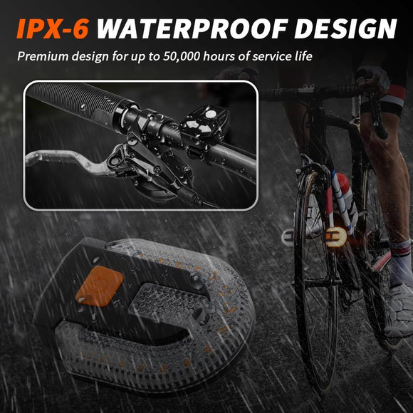 4Pcs Turn Signals for Bicycles with Alarm, USB Charging Remote Control Split/Integrated Bike Tail Light Rear Lights Can be Mounted on Front and Rear of Bicycle