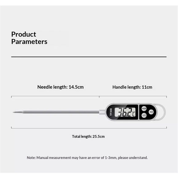 TP300 Digital Meat Thermometer for Cooking Food, Kitchen Needs, Smoker Oven BBQ Grill, Candy, Drinks, Instant Read,  2pcs
