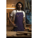 Chef and BBQ Apron - Canvas, Stainless Steel Hardware - Cross Back Straps（Purple, with only one apron）-5