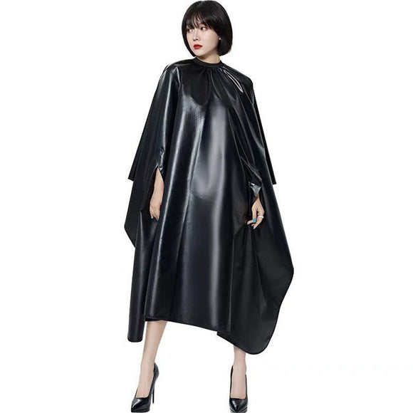 Professional Hair Chemical Hair Shawl Waterproof Bleach Proof Hair Color Dye Shawl, Cape Adjustable Neck Part for Adults and Youth (black)