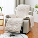 lounge chair cover, 21.7-inch washable quilted lounge chair cover, pet/children's furniture protection cover (beige)-2