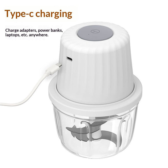 Mini Food Processor Cordless Set with Multiple 3*(350ml+250ml+100ml) Bowls＆ 6+3+2 Blades, Small Garlic Chopper Mincer, USB Rechargeable Battery Vegetable Chopper,Wireless Electric Meat Blender Grinder
