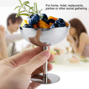 Ice Cream Cup, 4Pcs Stainless Steel Serving Dessert Bowls Cups Sauce Bowls Mini Round Footed Yogurt Snack Candy Cups for Salad Fruit Pudding Christmas Party-5