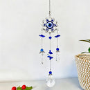 Blue Demon Eye Butterfly Crystal Pendant 3-Piece Set-2