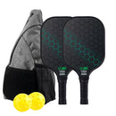 Blue Pickleball Set with 2 Paddles-2 Balls And Triangular Carry Bag-9