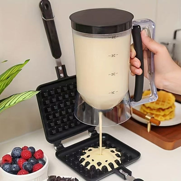 Cake Batter Dispenser Measuring Cup Baking Tool - black