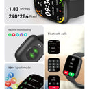 Green Unisex Health Monitoring Smart Watch with Call Function-3