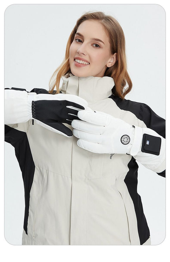 Outdoor Smart Heated Winter Gloves Black