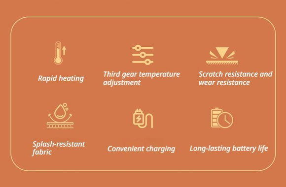Outdoor Smart Heated Winter Gloves White