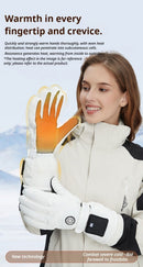 Outdoor Smart Heated Winter Gloves White-8