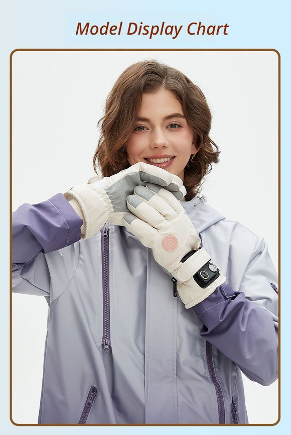 USB Heated Gloves for Outdoor White