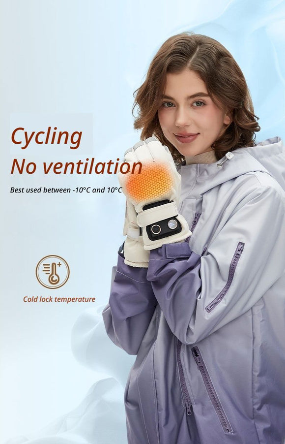 USB Heated Gloves for Outdoor White