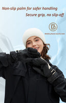 Winter Self-Heating Windproof Touchscreen Gloves-Black Gray-3
