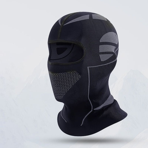 Black and Blue Unisex Windproof Ski Balaclava, Thermal Neck Gaiter & Motorcycle Face Mask