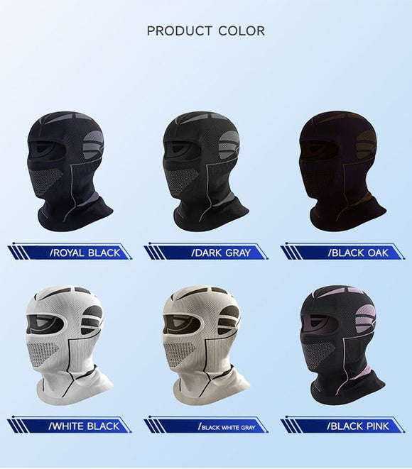 Black and Blue Unisex Windproof Ski Balaclava, Thermal Neck Gaiter & Motorcycle Face Mask