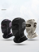White and Grey Unisex Windproof Ski Balaclava, Thermal Neck Gaiter & Motorcycle Face Mask-4