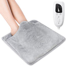 Electric Foot Warmer Mat, Silver Grey Double-Sided Heating Foot Blanket with 6 Temperature Settings and Even Heating-2