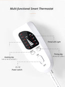 Electric Foot Warmer Mat, Silver Grey Double-Sided Heating Foot Blanket with 6 Temperature Settings and Even Heating-6