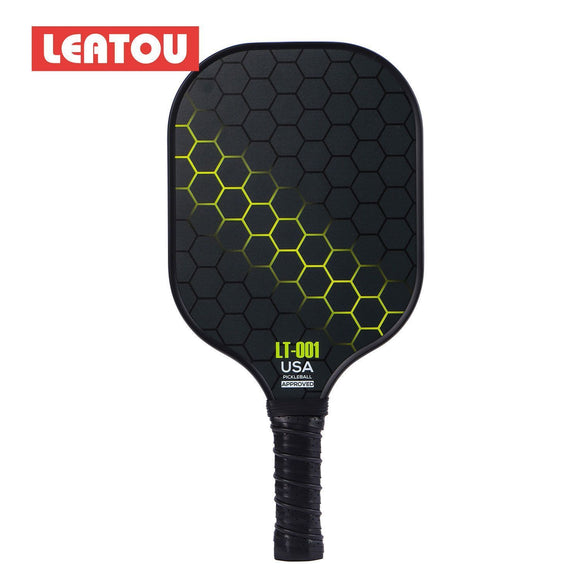 Yellow Pickleball Set with 2 Paddles-2 Balls And Triangular Carry Bag
