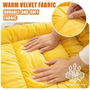 Winter Thick Fleece Seat & Back Cushion Set - 90cm Sofa Office Chair Warmer （French grey）-3