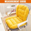 Winter Thick Fleece Seat & Back Cushion Set - 90cm Sofa Office Chair Warmer （French grey）-7