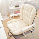 Winter Thick Fleece Seat & Back Cushion Set - 90cm Sofa Office Chair Warmer （khaki）-10