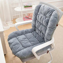 Winter Thick Fleece Seat & Back Cushion Set - 90cm Sofa Office Chair Warmer （khaki）-13