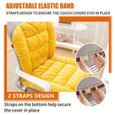 Winter Thick Fleece Seat & Back Cushion Set - 90cm Sofa Office Chair Warmer (PINK)-5