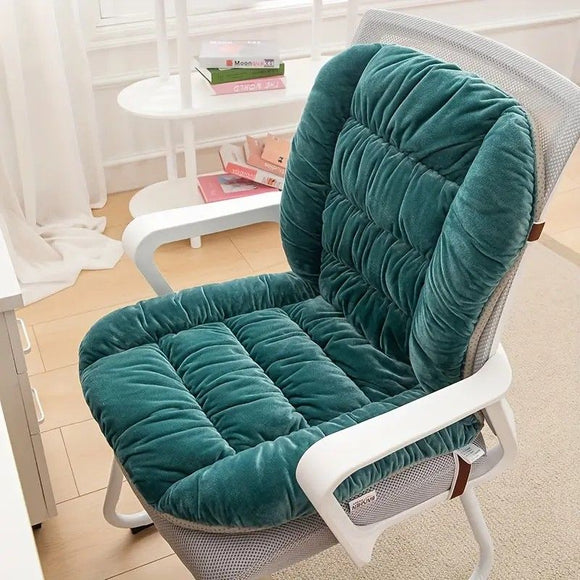 Winter Thick Fleece Seat & Back Cushion Set - 90cm Sofa Office Chair Warmer (PINK)