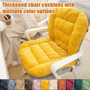 Winter Thick Fleece Seat & Back Cushion Set - 90cm Sofa Office Chair Warmer （wine red）-3