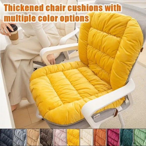 Winter Thick Fleece Seat & Back Cushion Set - 90cm Sofa Office Chair Warmer （aqua）