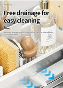No Drill 360° Rotating Drain Sponge Holder with Tray Kitchen Sink Organizer(GREY)-10