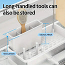 No Drill 360° Rotating Drain Sponge Holder with Tray Kitchen Sink Organizer AU(BLACK)-7