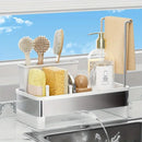 No Drill 360° Rotating Drain Sponge Holder with Tray Kitchen Sink Organizer AU(BLACK)-13