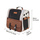 Cat Backpack Carrier - Lightweight, Foldable, Shape-Retaining Travel Bag for Cats and Small Dogs up to 8kg(Milk coffee color)-5