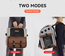 Cat Backpack Carrier - Lightweight, Foldable, Shape-Retaining Travel Bag for Cats and Small Dogs up to 8kg(Sakura powder)-5