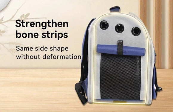 Cat Backpack Carrier - Lightweight, Foldable, Shape-Retaining Travel Bag for Cats and Small Dogs up to 8kg(Dark green)